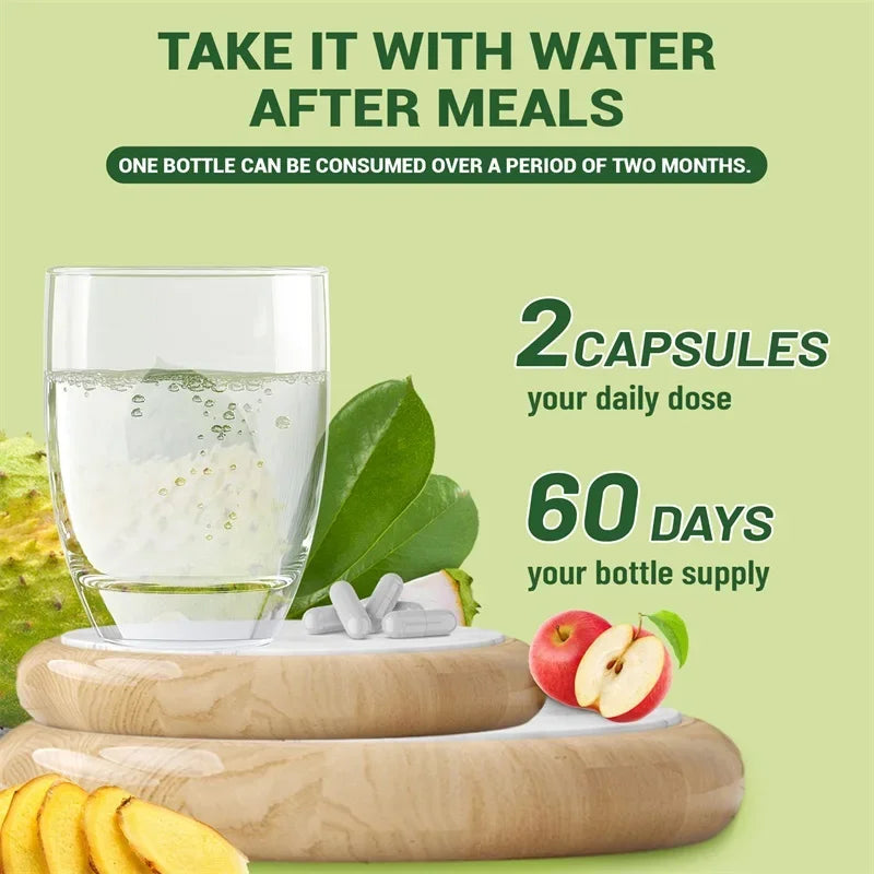 24-In-1 Soursop Supplement - Improve Skin Health, Promote Energy, Immunity, Promote Digestion, Maintain Overall Health